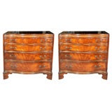 Vintage Pair of English Chests of Drawers
